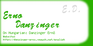erno danzinger business card